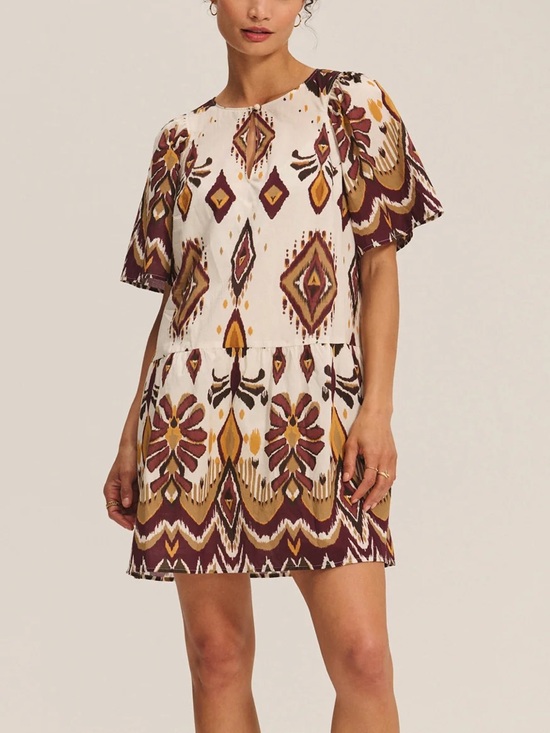 Anthropologie Dresses & Skirts - NWT Anthropologie Velvet by Graham & Spencer Boho Printed Short Sleeve Dress